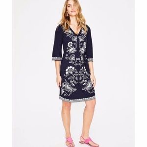 Boden Embroidered Kaftan Style Dress 